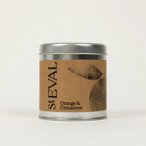 Orange &amp; Cinnamon Scented Tin Candle | St. Eval
