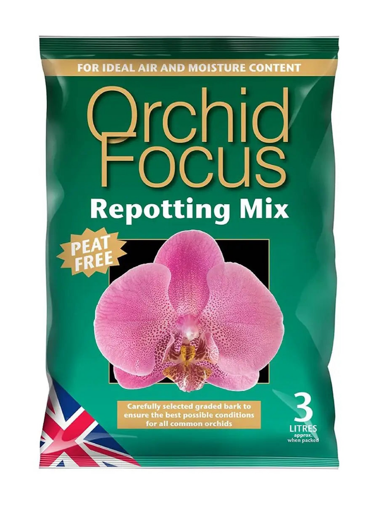 Orchid Focus Repotting Mix. 3L. Peat Free Graded Bark