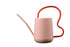 Pink and Red Indoor Watering Can. Scalloped handle and slender spout. 