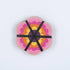 Pocket flower press that is a perfect size to press and dry flowers on the go. Flower-shaped in pink qnd yellow.. Strong elastic bands, 6 sheets of corrugated card and 10 sheets of sugar paper to ensure good pressing. 