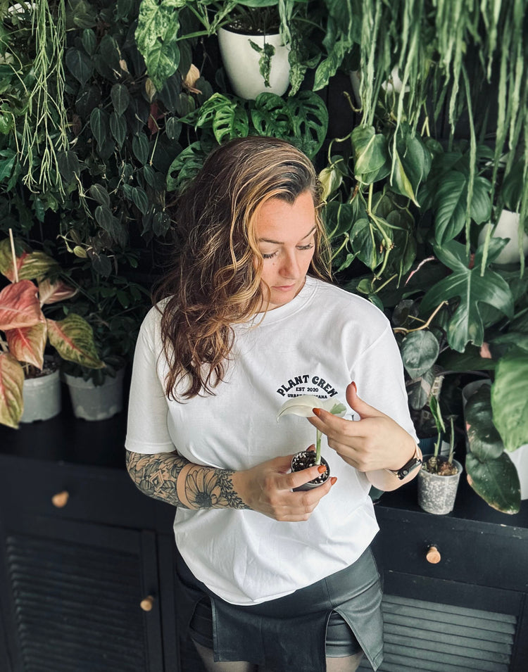 White t-shirt with &