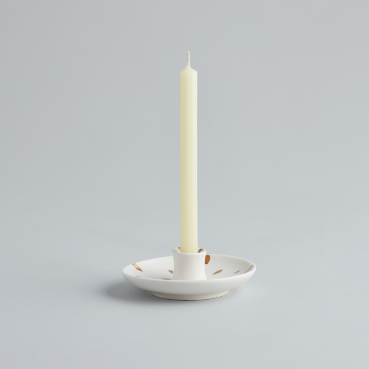 Candle Holder Gold Brushmarks | St. Eval