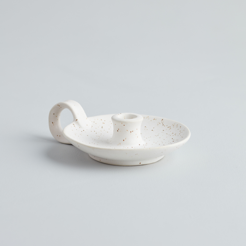 Candle Holder White Speckle | St. Eval