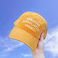 Cotton Baseball Cap with ‘Sunshine Appreciation Society’ text on a Sky Background