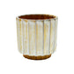 Lugano Scalloped Reactive Planter | Mustard | 13cm