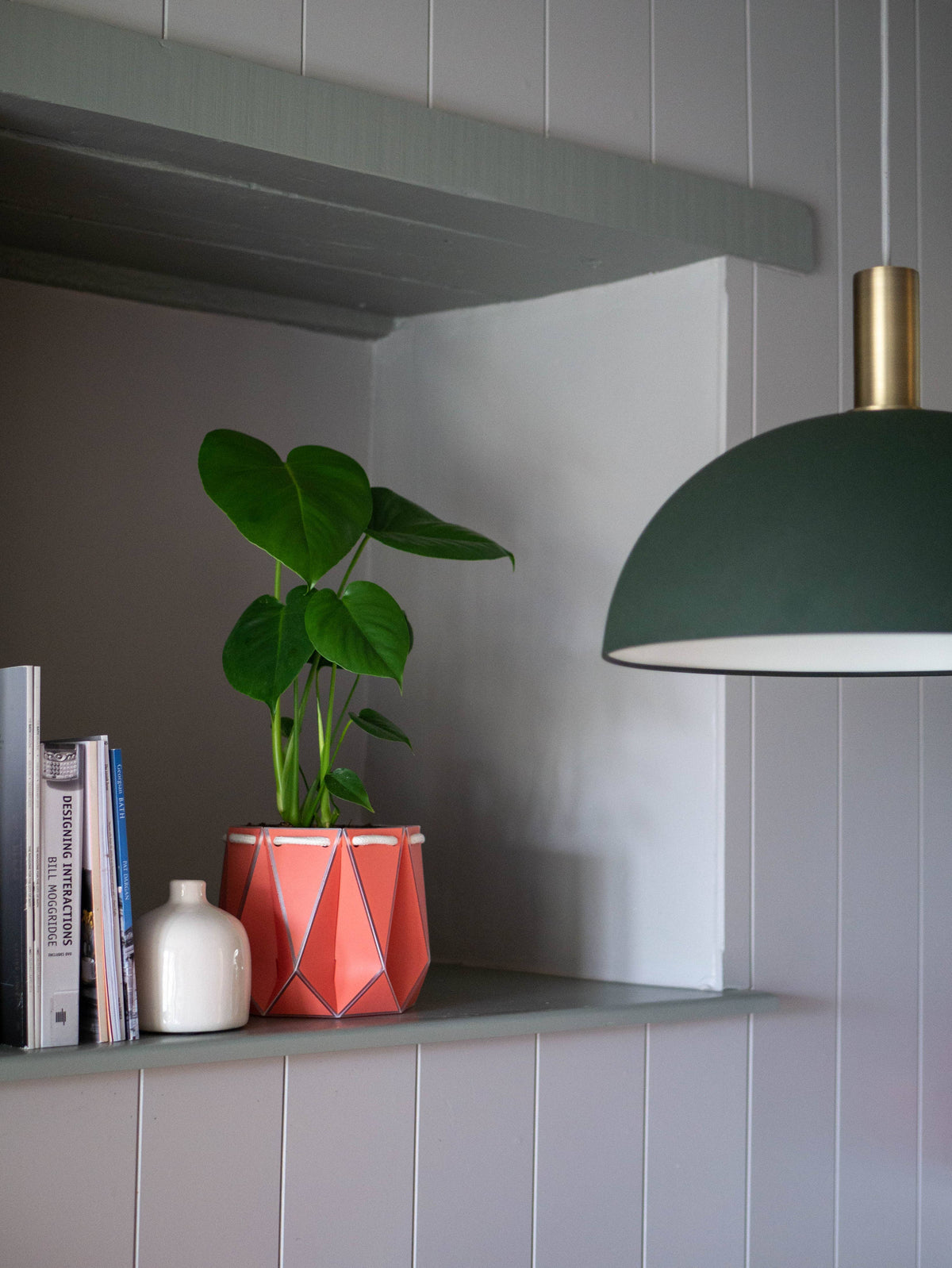 POTR | Coral Orange Self-Watering Plant Pot | 18cm