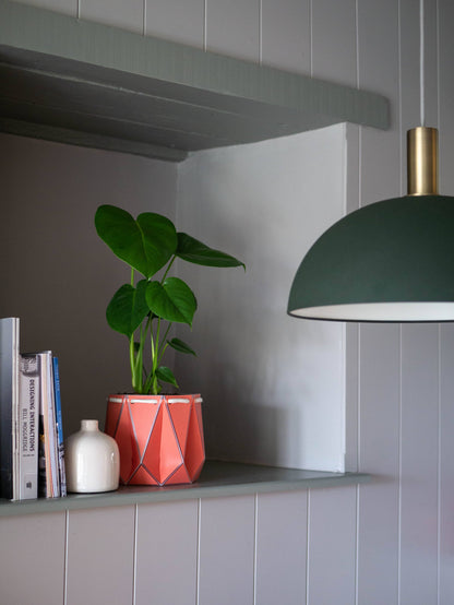 POTR | Coral Orange Self-Watering Plant Pot | 18cm
