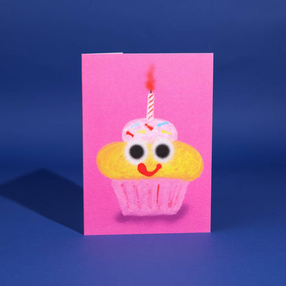 Cake Greetings Card by Jon Burgerman