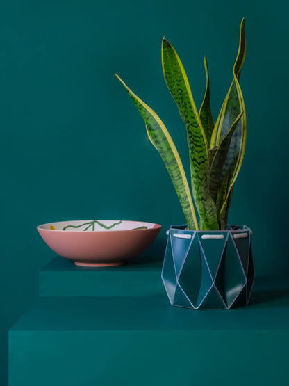 POTR | Dark Teal Self-Watering Plant Pot | 15cm