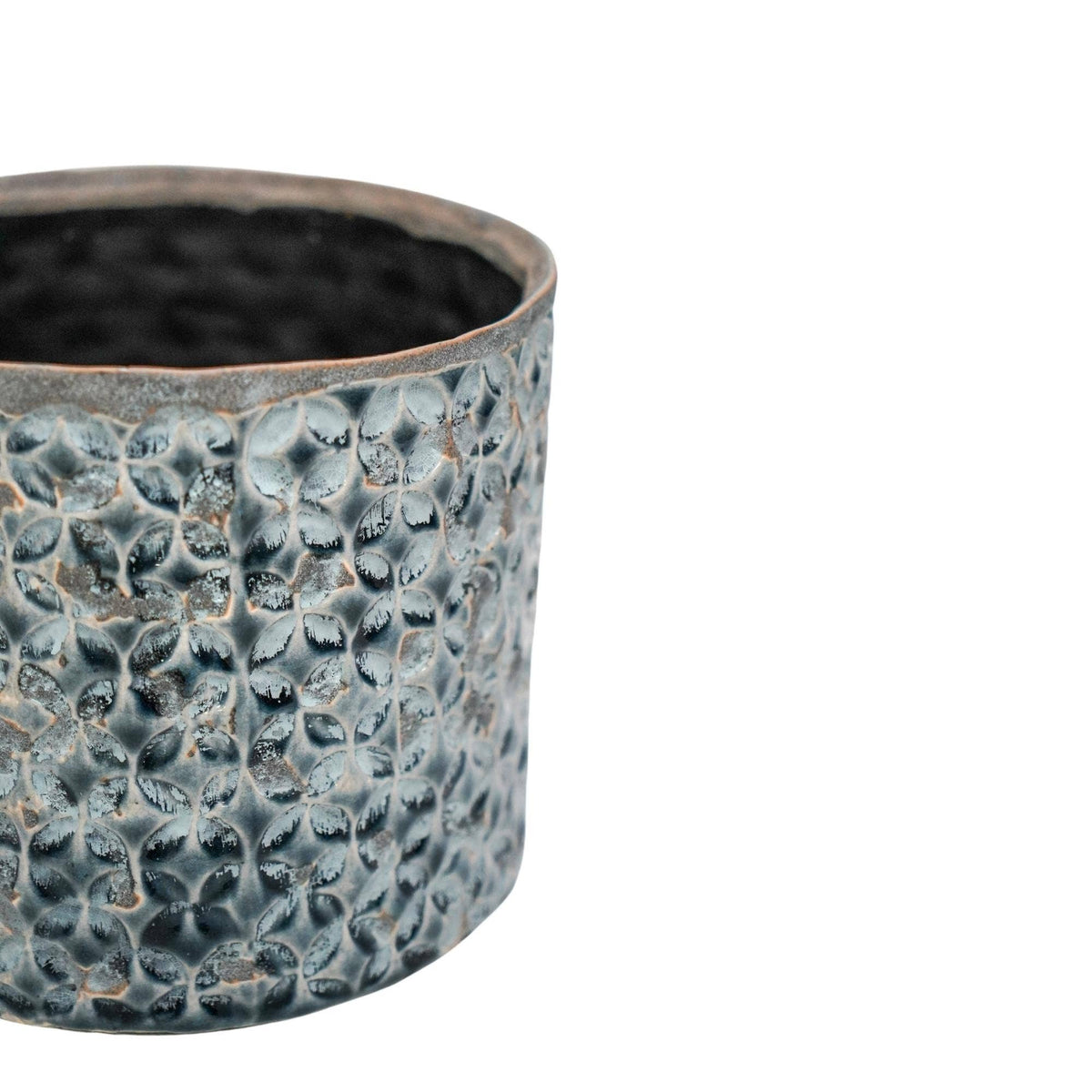Terni Premium Glaze Ceramic Indoor Planter | Denim Blue | 18cm