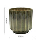Lugano Scalloped Reactive Planter | Green | 13cm