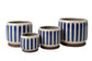 NEW Collectors Indoor Pot 10cm Blue Stripe