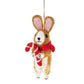 Handmade Felt Hanging Cinnamon the Rabbit Xmas Decoration
